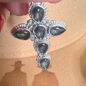Beautiful Mystic Topaz Cross
Sterling Silver